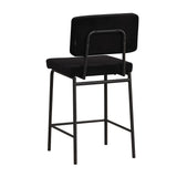 Velvet bar stool Aspen black 64-77 cm - image 8