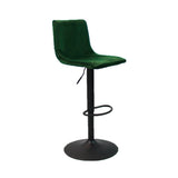 Velvet bar stool Frenkie green 60-76 cm Dark green 45 cm wide