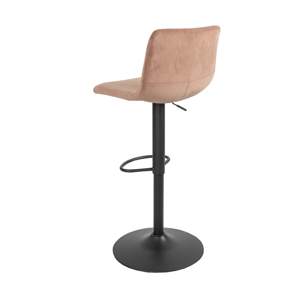 Velvet bar stool Frenkie pink 60-76 cm, 45 cm wide
