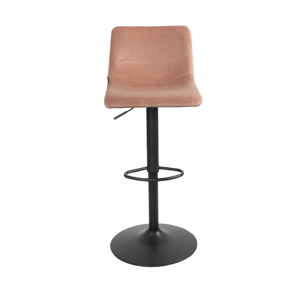 Velvet bar stool Frenkie pink 60-76 cm, 45 cm wide