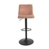 Velvet bar stool Frenkie pink 60-76 cm, 45 cm wide