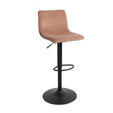Velvet bar stool Frenkie pink 60-76 cm, 45 cm wide