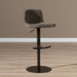 Velvet bar stool Jack brown 60-82 cm, 45 cm wide