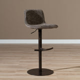 Velvet bar stool Jack brown 60-82 cm, 45 cm wide