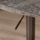 Velvet bar stool Jack brown 60-82 cm, 45 cm wide