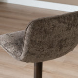Velvet bar stool Jack brown 60-82 cm, 45 cm wide