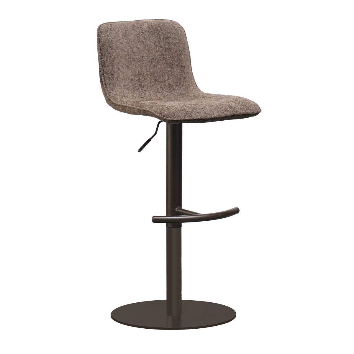 Velvet bar stool Jack brown 60-82 cm, 45 cm wide