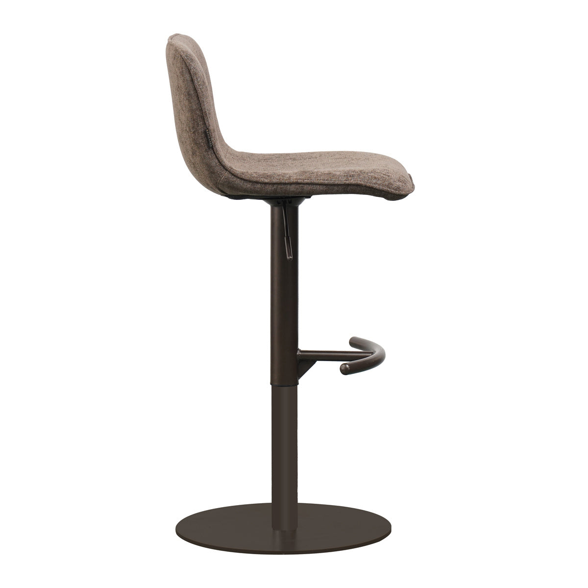Velvet bar stool Jack brown 60-82 cm, 45 cm wide