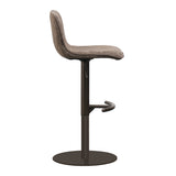 Velvet bar stool Jack brown 60-82 cm, 45 cm wide