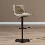 Velvet bar stool Jack taupe 60-82 cm, 45 cm wide