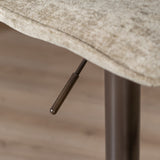 Velvet bar stool Jack taupe 60-82 cm, 45 cm wide