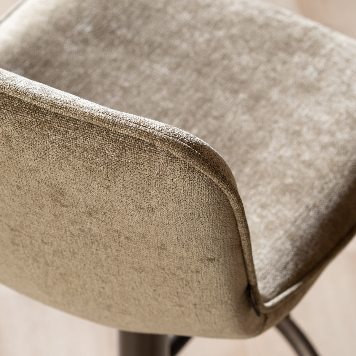 Velvet bar stool Jack taupe 60-82 cm, 45 cm wide