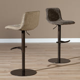 Velvet bar stool Jack taupe 60-82 cm, 45 cm wide