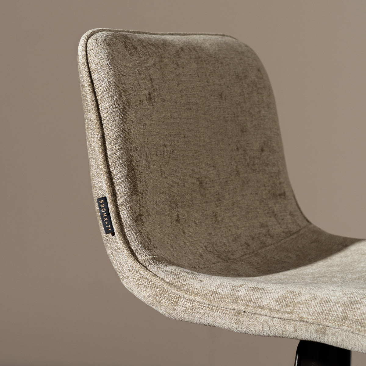 Velvet bar stool Jack taupe 60-82 cm, 45 cm wide