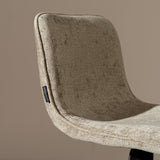 Velvet bar stool Jack taupe 60-82 cm, 45 cm wide