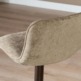 Velvet bar stool Jack taupe 60-82 cm, 45 cm wide