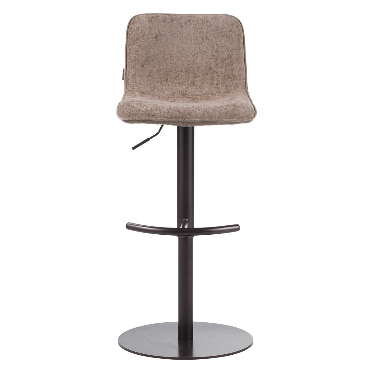 Velvet bar stool Jack taupe 60-82 cm, 45 cm wide