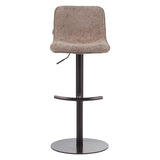 Velvet bar stool Jack taupe 60-82 cm, 45 cm wide