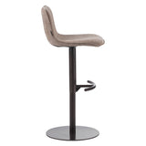 Velvet bar stool Jack taupe 60-82 cm, 45 cm wide