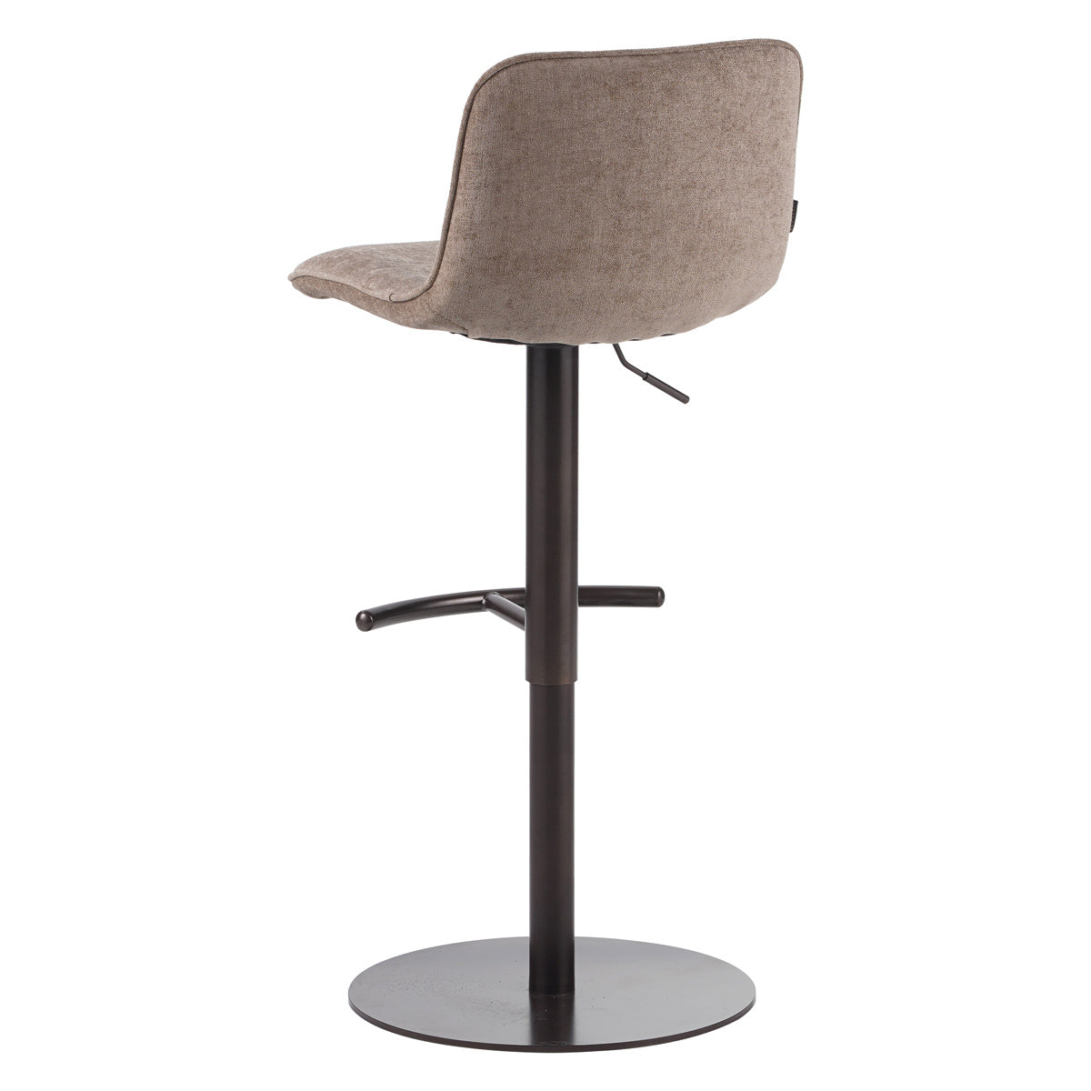 Velvet bar stool Jack taupe 60-82 cm, 45 cm wide
