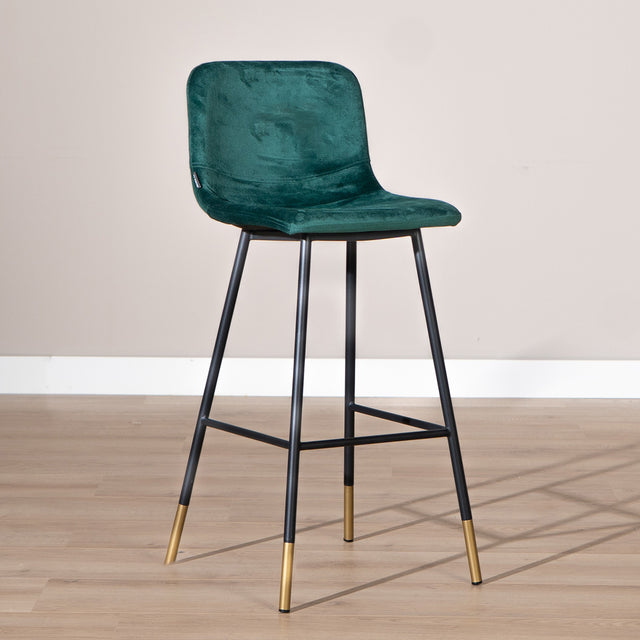 Velvet bar stool Mikky green 65-78 cm Dark green 46 cm wide