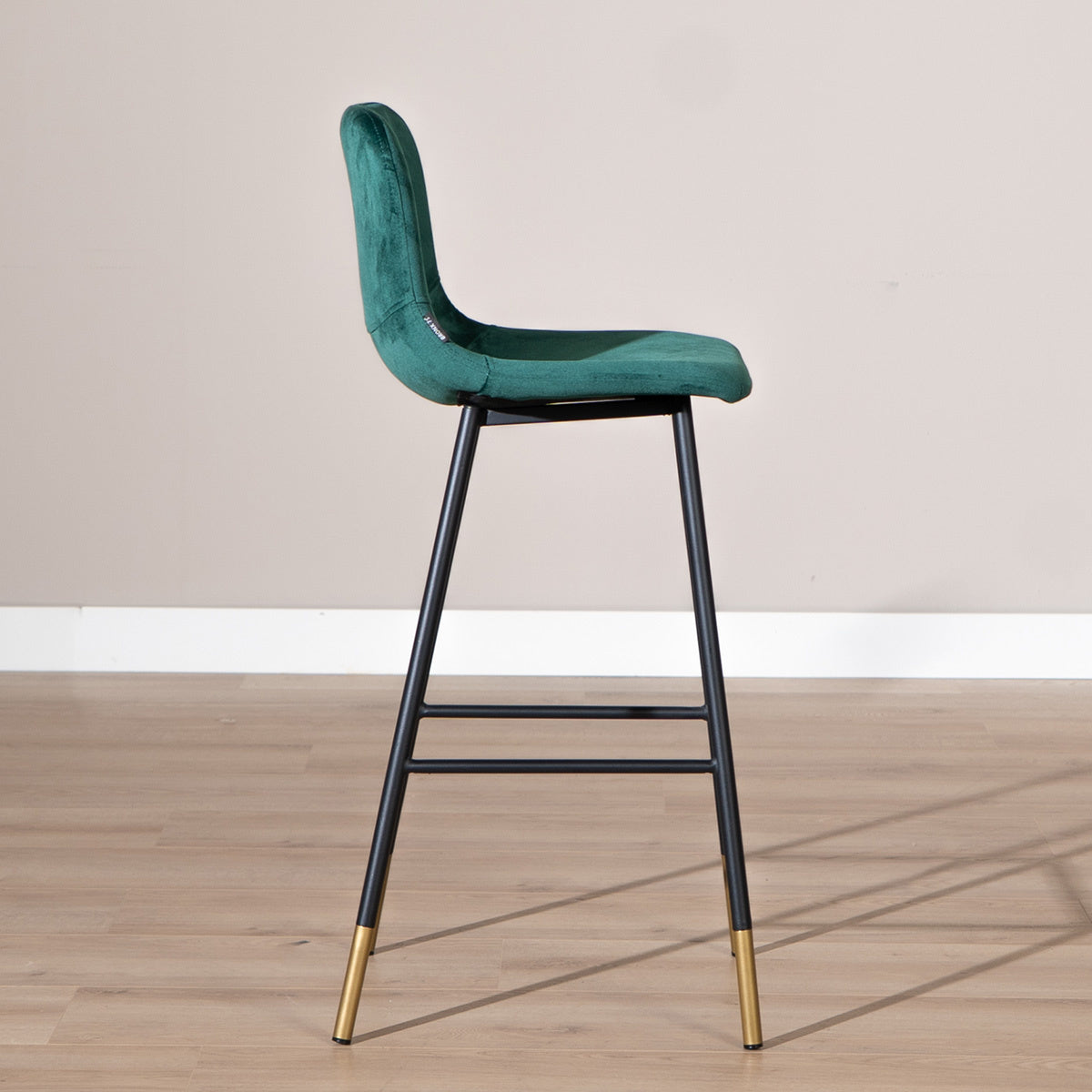 Velvet bar stool Mikky green 65-78 cm Dark green 46 cm wide