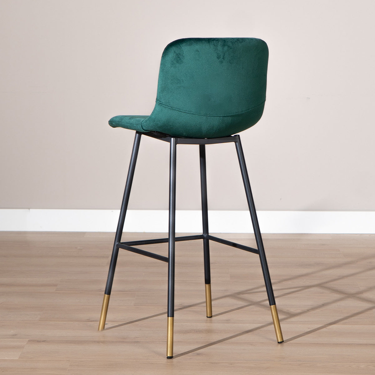Velvet bar stool Mikky green 65-78 cm Dark green 46 cm wide