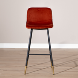 Velvet bar stool Mikky copper 65-78 cm, 46 cm wide