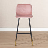 Velvet bar stool Mikky pink 65-78 cm, 46 cm wide
