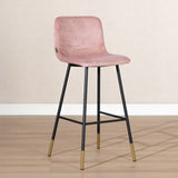 Velvet bar stool Mikky pink 65-78 cm, 46 cm wide