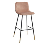 Velvet bar stool Mikky pink 65-78 cm, 46 cm wide