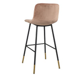 Velvet bar stool Mikky pink 65-78 cm, 46 cm wide