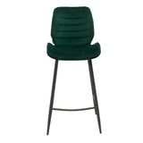Velvet bar stool Toby dark green 71 cm - image 8