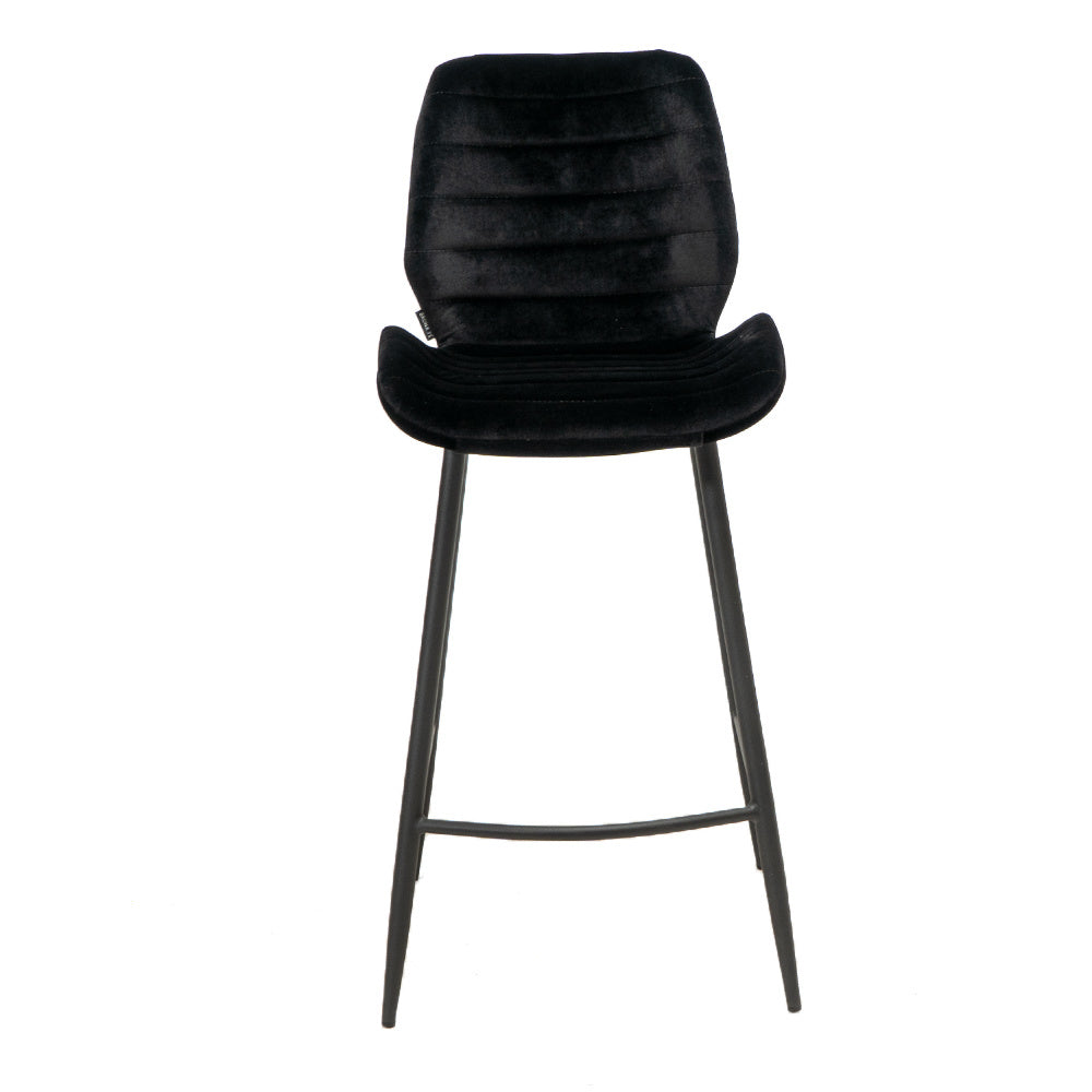 Velvet bar stool Toby black 71 cm - image 6