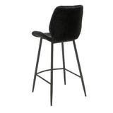 Velvet bar stool Toby black 71 cm - image 7