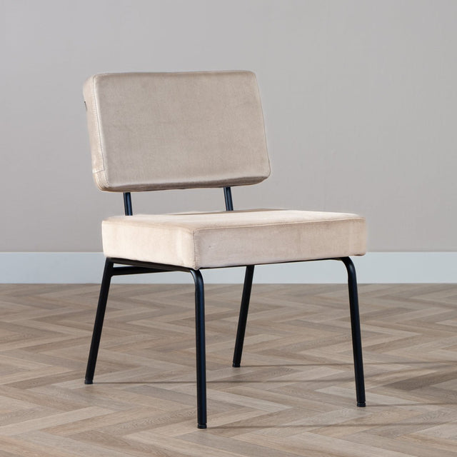 Velvet dining room chair Espen taupe - image 1