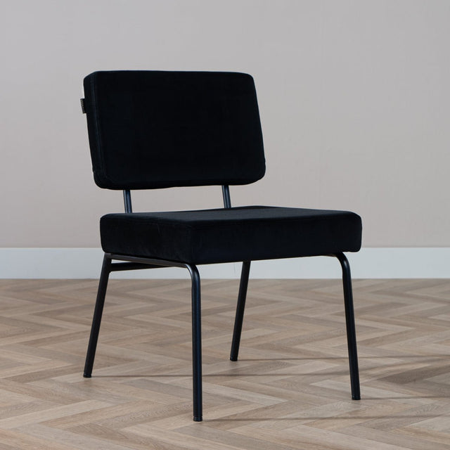 Velvet dining room chair Aspen black - image 1