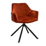 Velvet dining room chair Furtado rotating copper