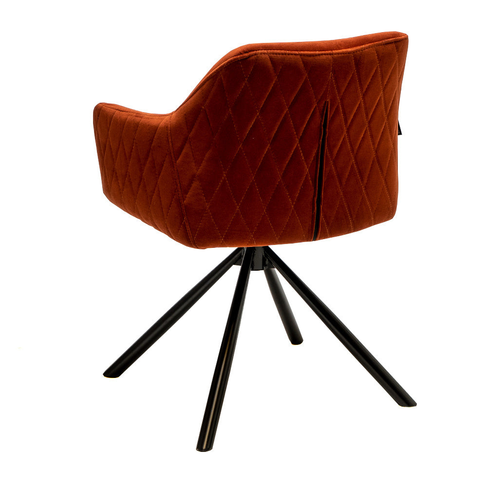 Velvet dining room chair Furtado swivel copper - image 7