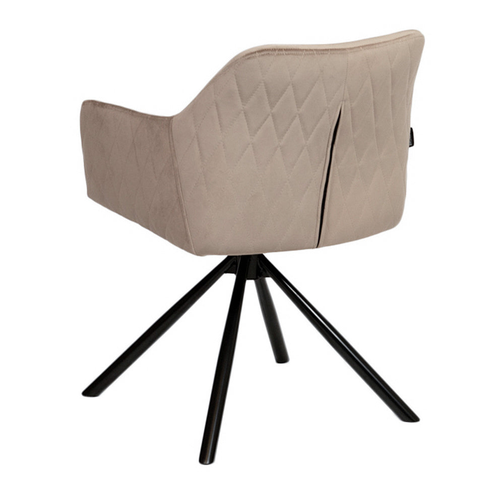 Velvet dining room chair Furtado swivel taupe - image 6