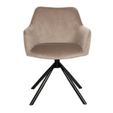 Velvet dining room chair Furtado swivel taupe - image 5