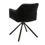 Velvet dining room chair Furtado swivel black - image 6
