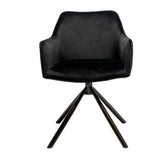Velvet dining room chair Furtado swivel black - image 5
