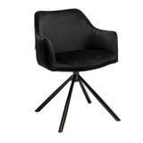 Velvet dining room chair Furtado swivel black - image 4