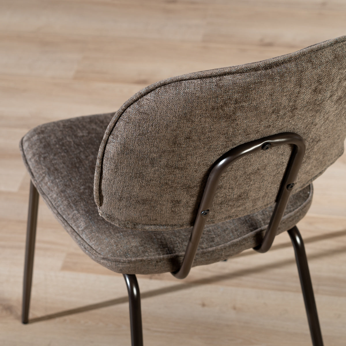 Velvet dining room chair Javi brown
