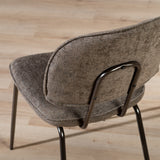 Velvet dining room chair Javi brown
