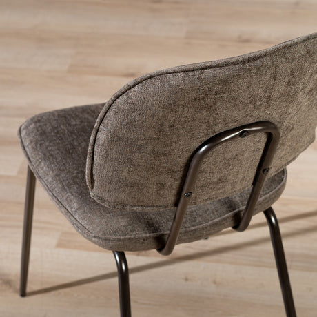 Velvet dining room chair Javi brown