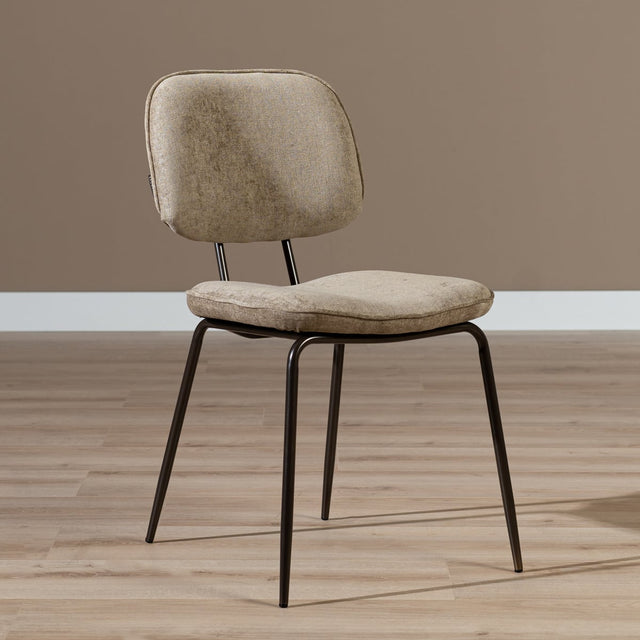 Velvet dining room chair Javi taupe