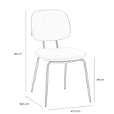 Velvet dining room chair Javi taupe