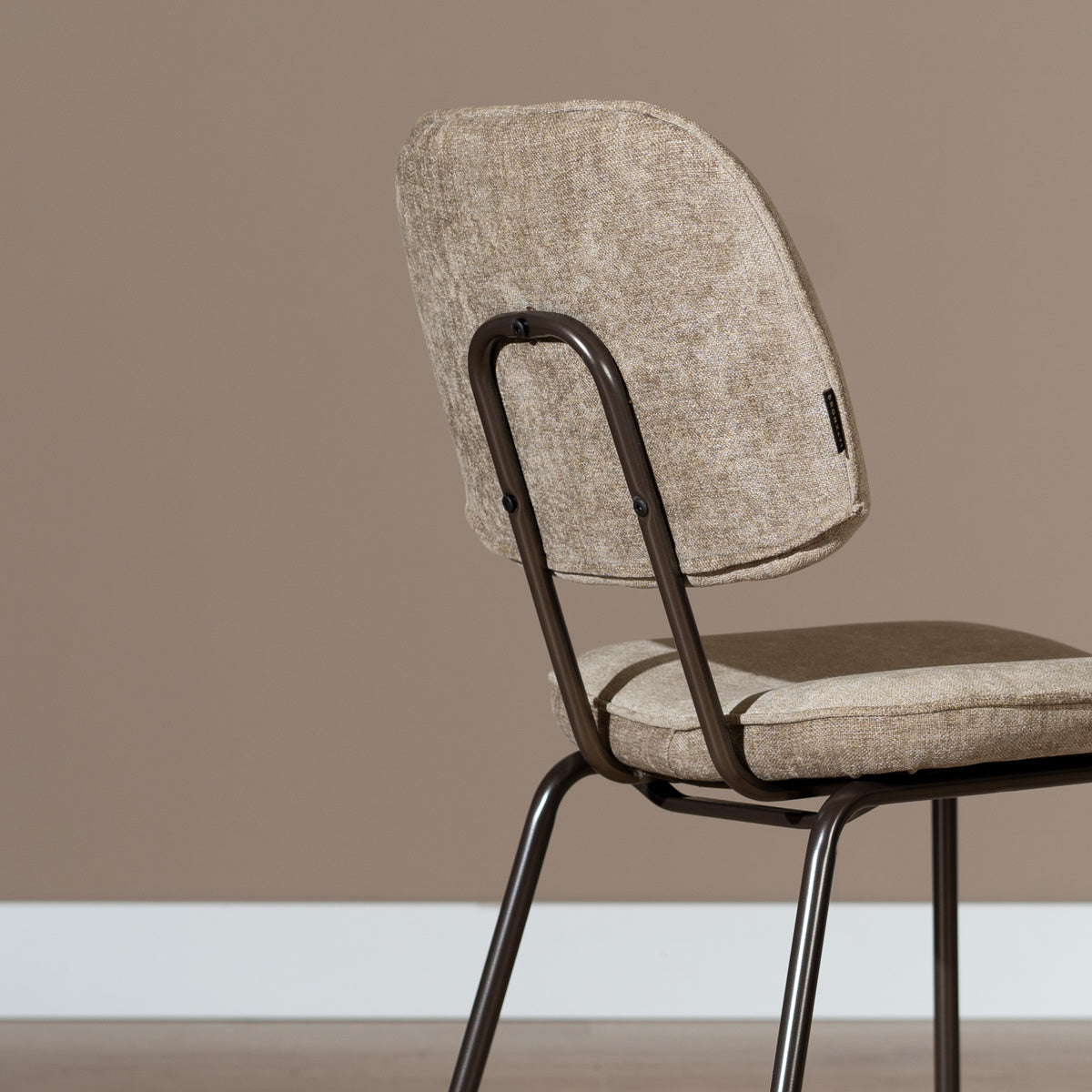 Velvet dining room chair Javi taupe